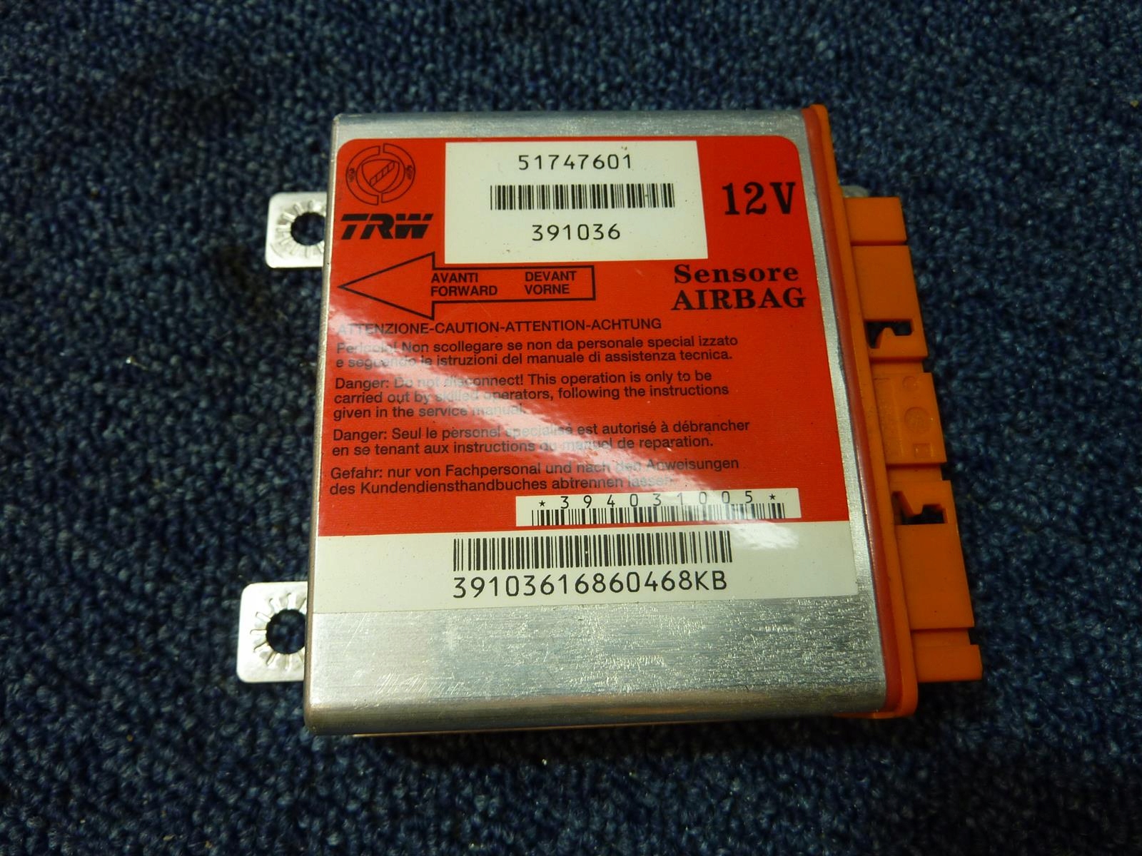 SENSOR MODUŁ PODUSZEK 51747601 FIAT GRANDE PUNTO