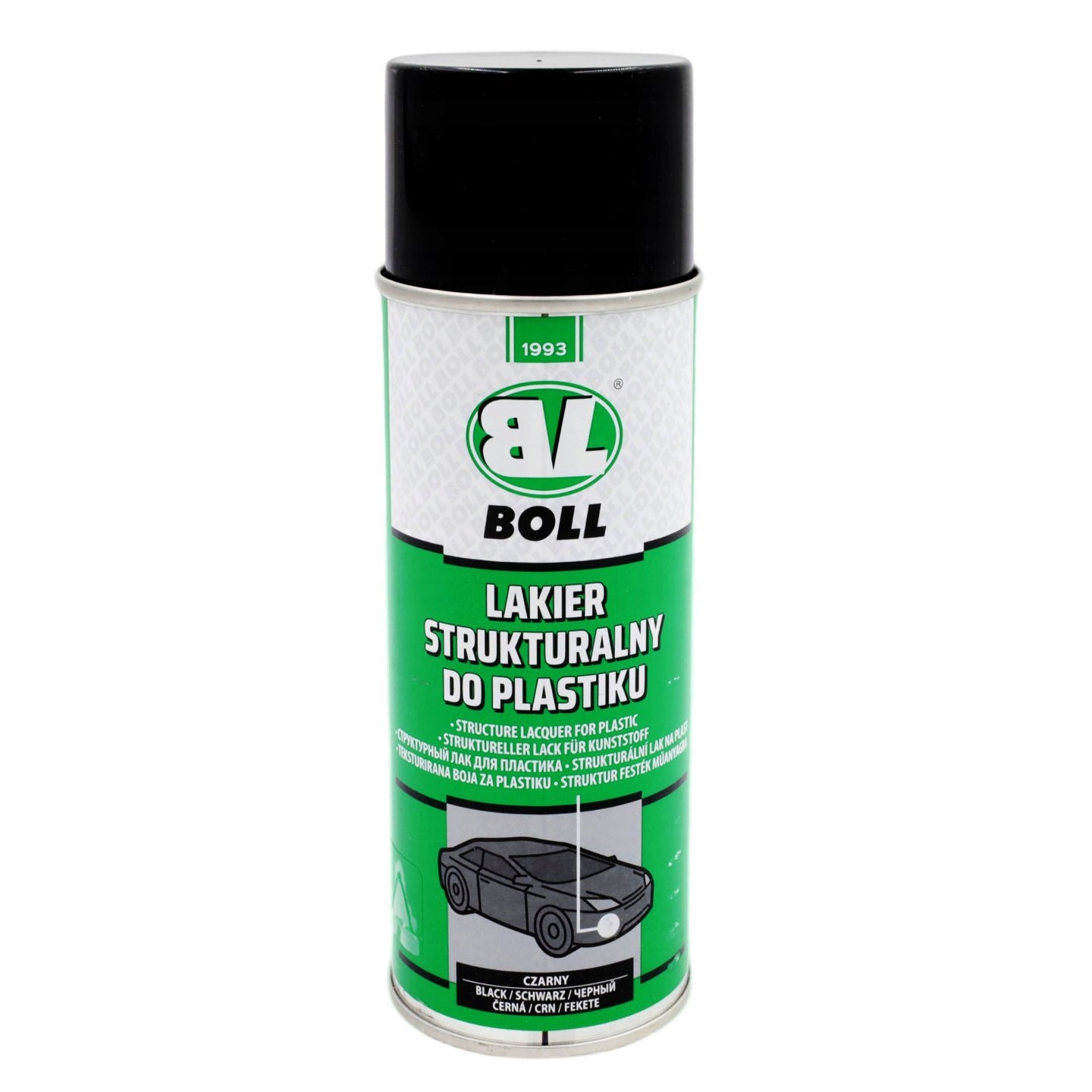 Lakier strukturalny do plastików czarny w sprayu BOLL 400ml