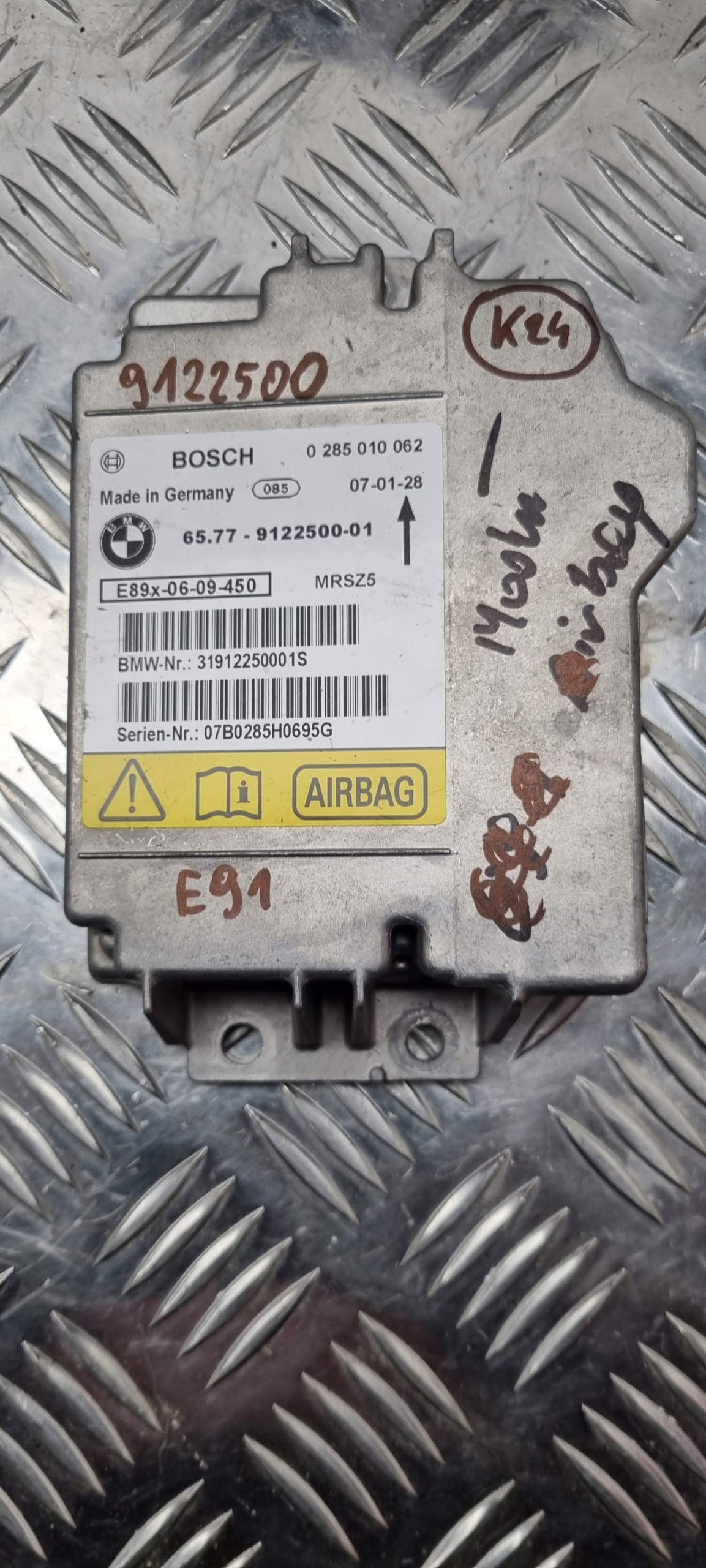 BMW E91 MODUŁ STEROWNIK PODUSZKI 9122500