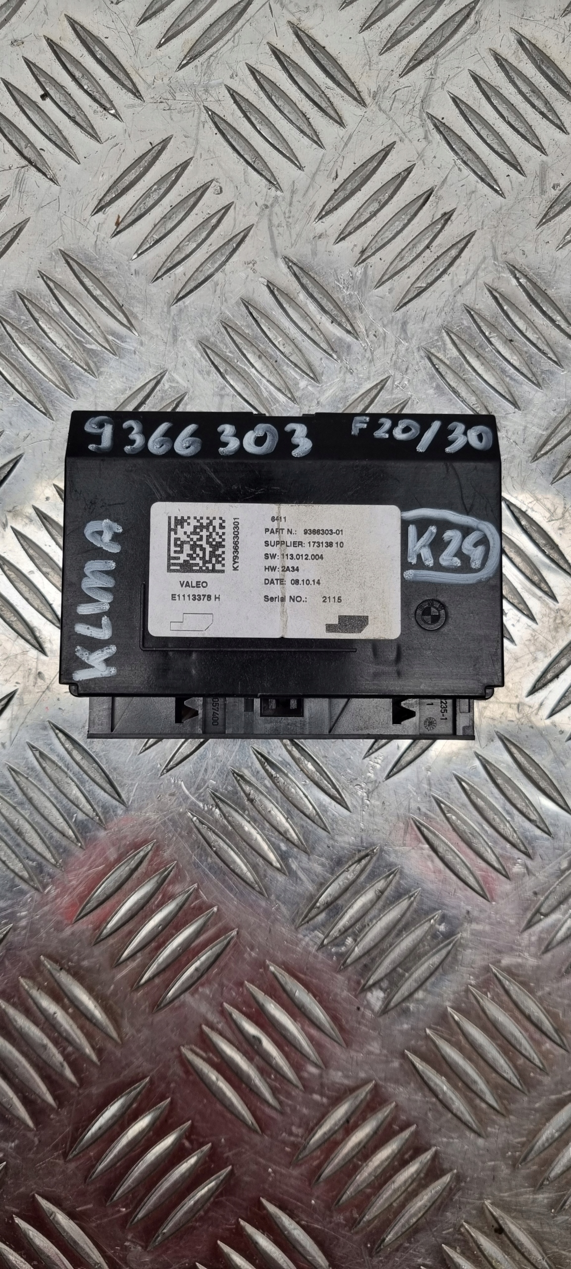 BMW F20 F21 F30 STEROWNIK KLIMATYZACJI 9366303