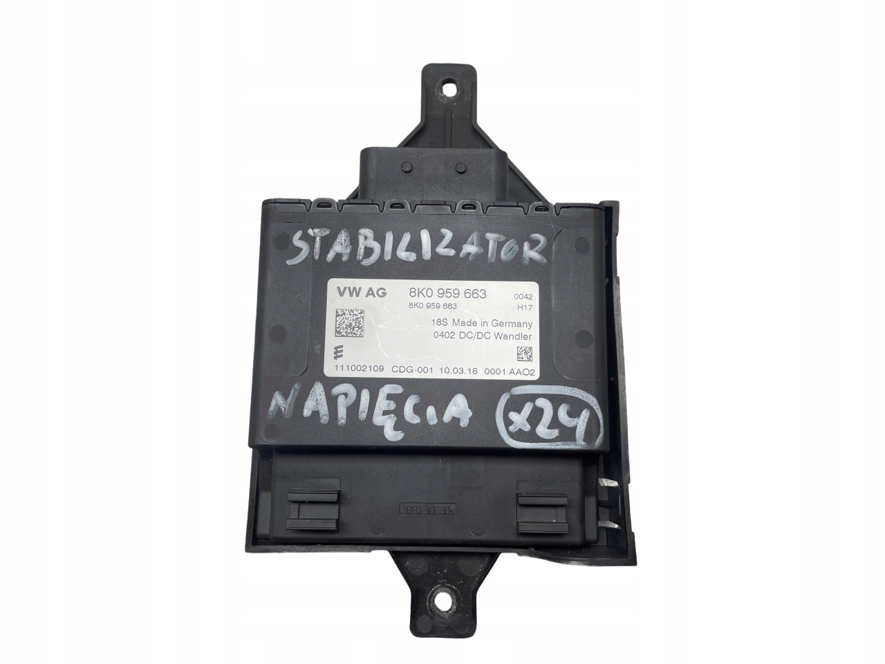 AUDI OE 8K0959663 STEROWNIK MODUŁ STABILIZATOR NAPIĘCIA